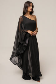 Black New Waves Jumpsuit