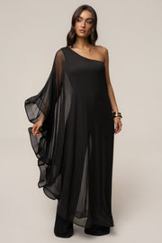 Black New Waves Jumpsuit