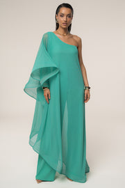 Green New Waves Jumpsuit