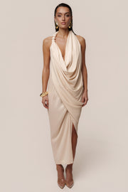 Champagne Dolce Drape Dress