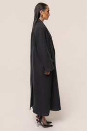 Black Oversize Double Breasted Coat