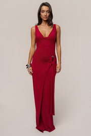 Red Divine State Maxi Dress