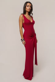 Red Divine State Maxi Dress