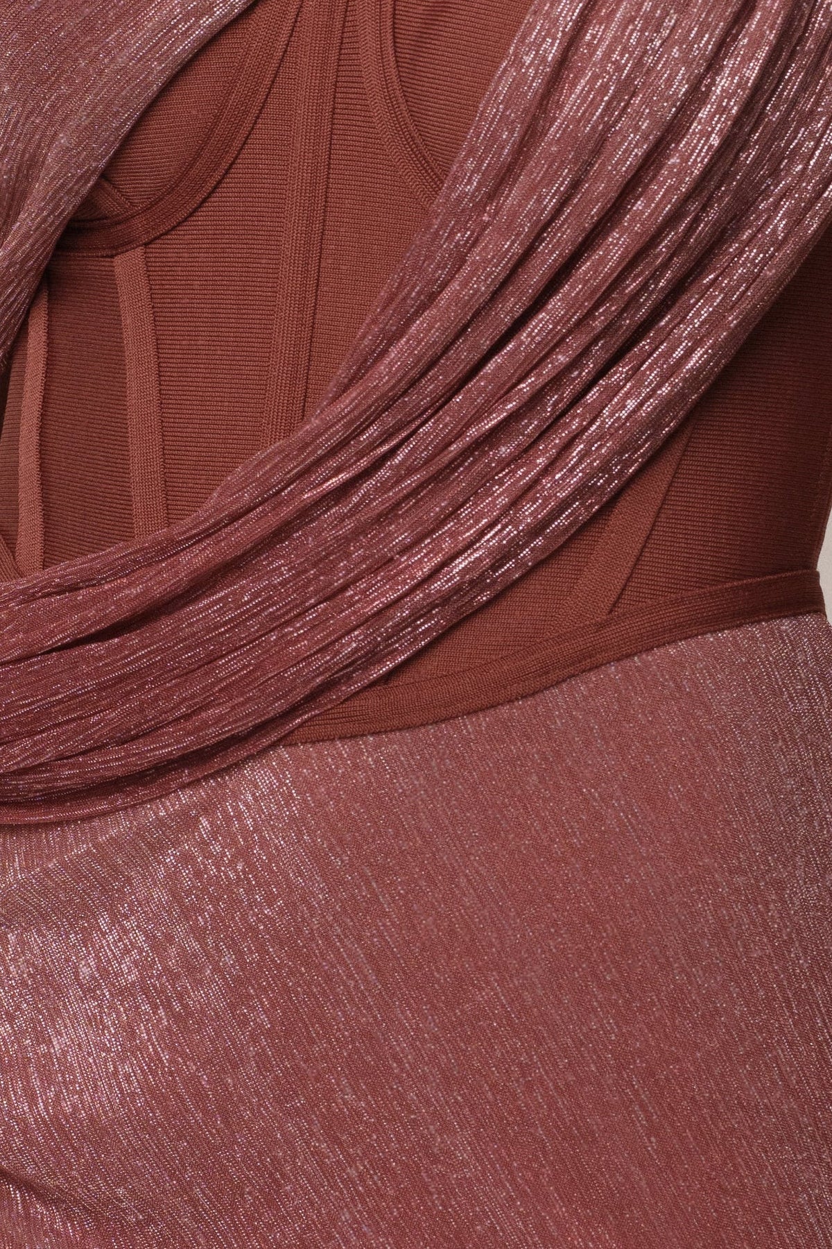 Red Celestina Draped Maxi Dress