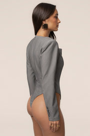 Heather Grey Power Move Bodysuit