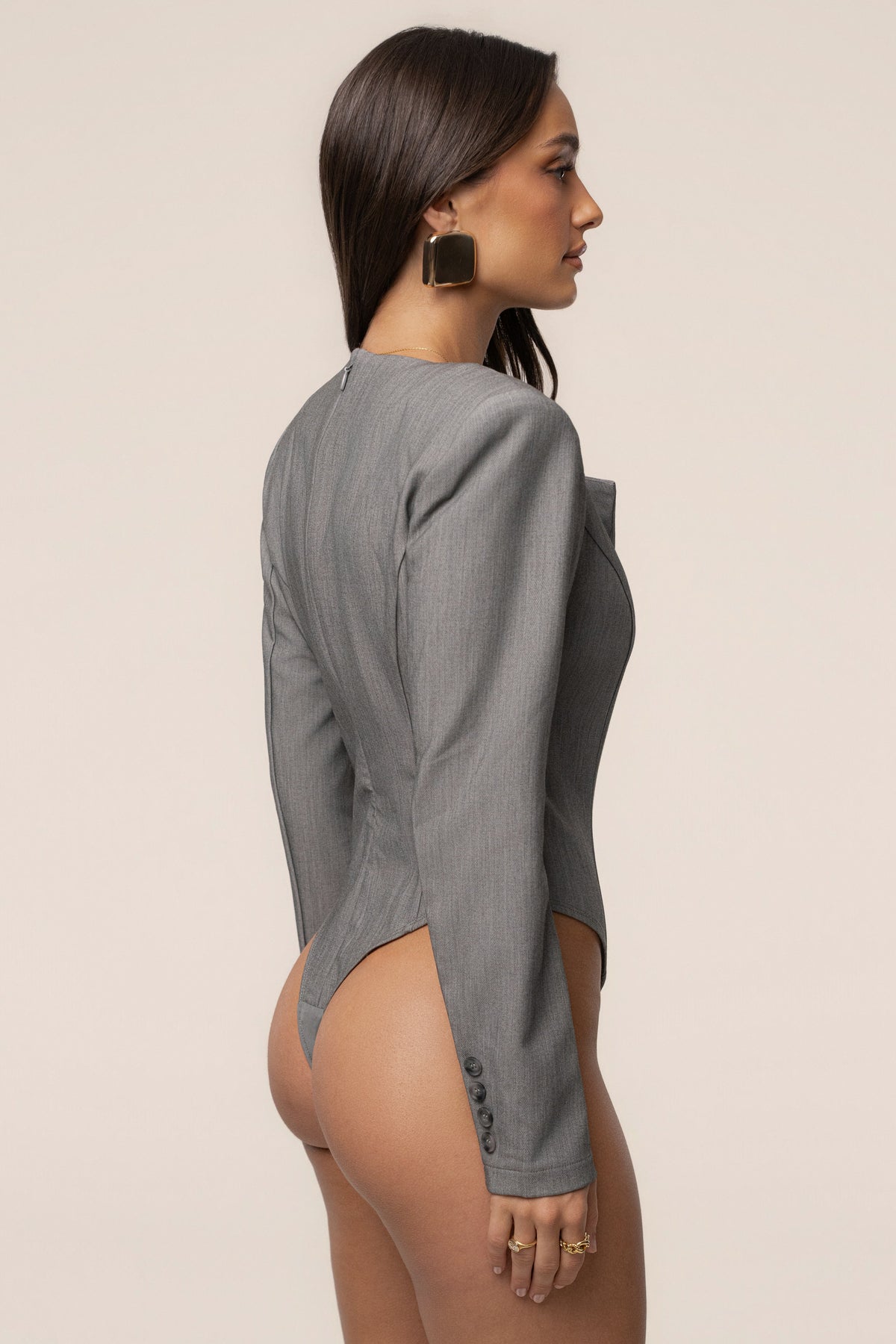 Heather Grey Power Move Bodysuit