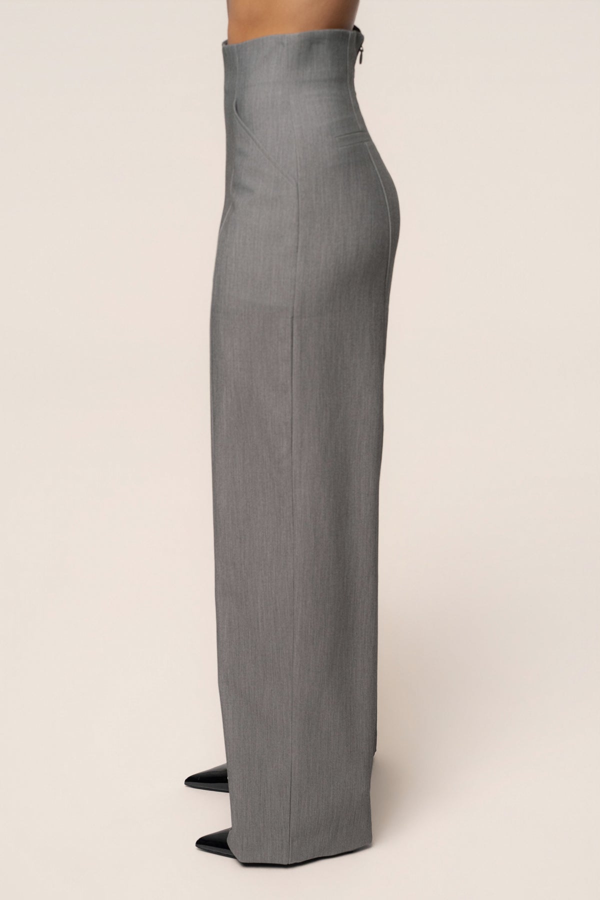 Heather Grey Power Move High Waist Trouser