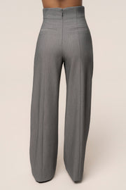 Heather Grey Power Move High Waist Trouser