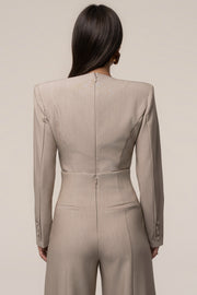 Heather Beige Power Move Bodysuit