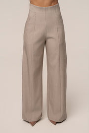 Heather Beige Power Move High Waist Trouser