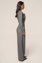 Heather Grey Power Move High Waist Trouser