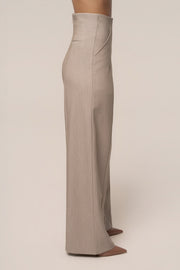 Heather Beige Power Move High Waist Trouser