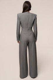 Heather Grey Power Move High Waist Trouser