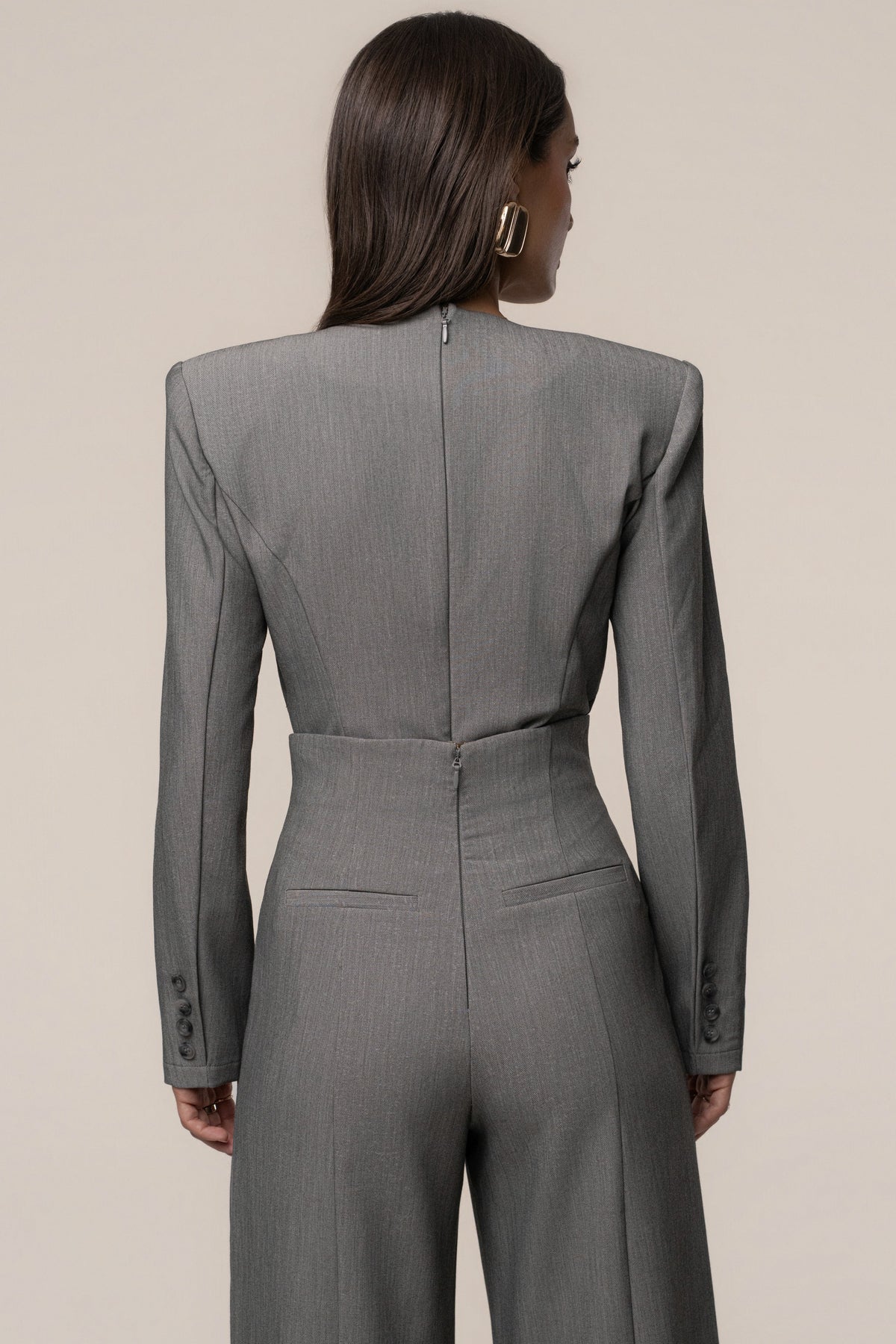 Heather Grey Power Move High Waist Trouser