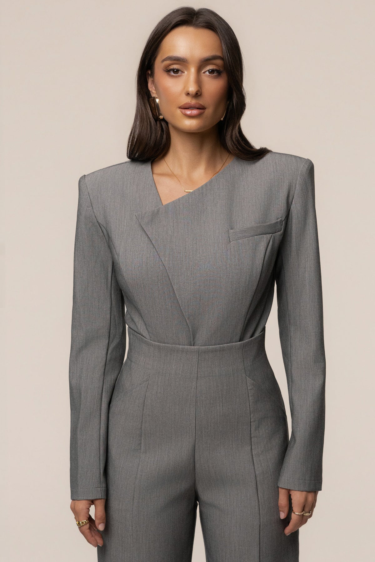 Heather Grey Power Move Bodysuit