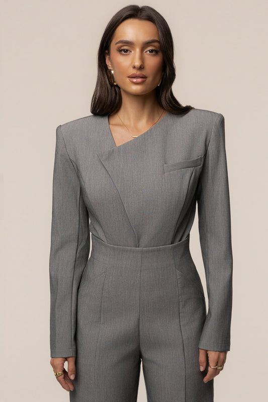 Heather Grey Power Move Bodysuit