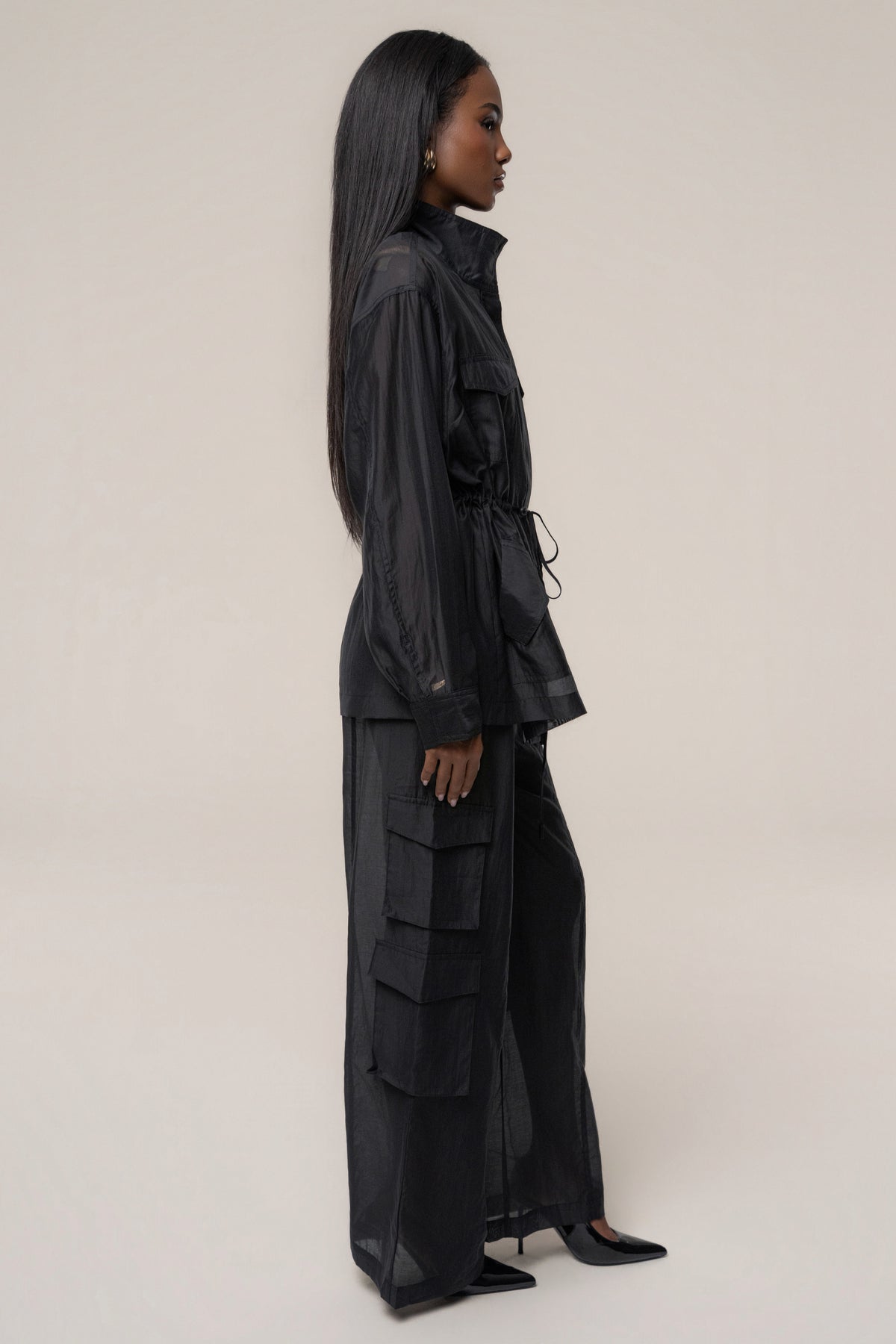 Black Explorer Sheer Jacket