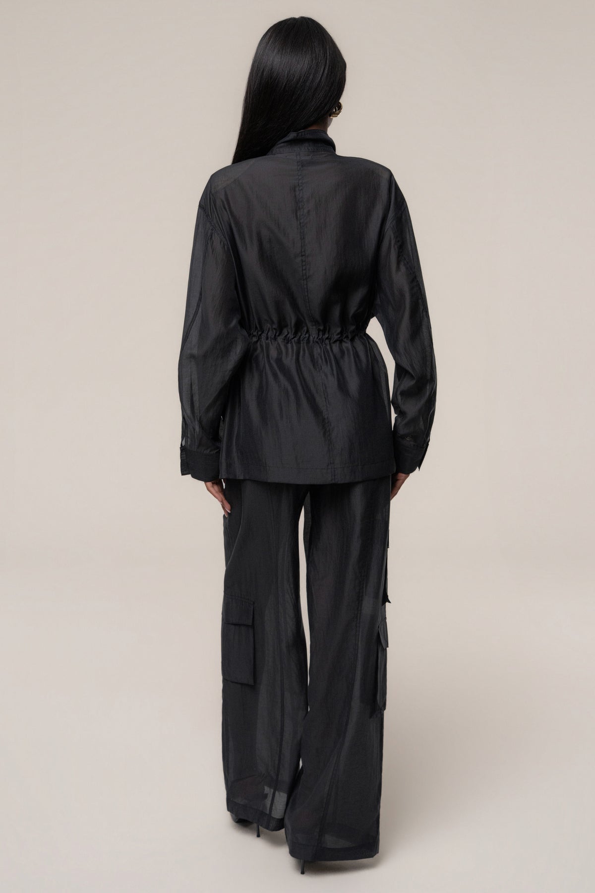 Black Explorer Sheer Jacket